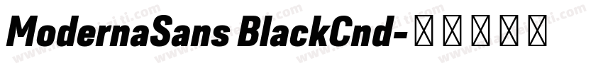 ModernaSans BlackCnd字体转换